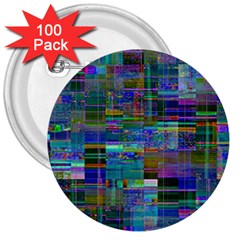 Glitch Chaos Print 3  Buttons (100 Pack) 