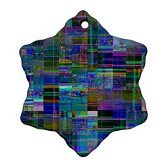 Glitch Chaos Print Ornament (snowflake)