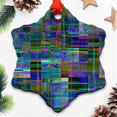 Glitch Chaos Print Snowflake Ornament (two Sides)