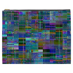 Glitch Chaos Print Cosmetic Bag (xxxl)