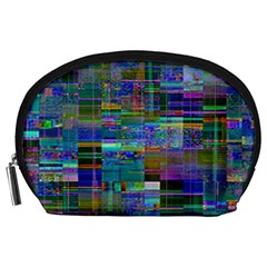 Glitch Chaos Print Accessory Pouch (large)