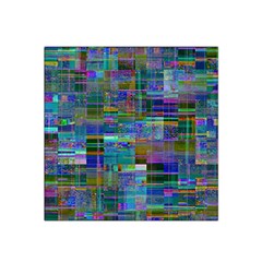 Glitch Chaos Print Satin Bandana Scarf 22  X 22 