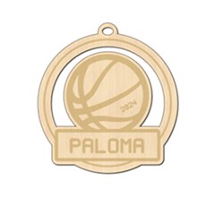 Personalized Sport Basketball - Wood Ornament