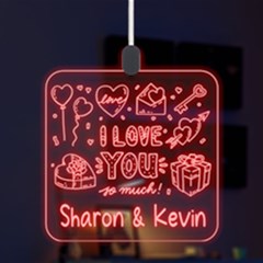 Personalized I Love You So Much Valentine Day Names Any Text LED Acrylic Ornament