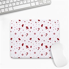 Christmas Xmas Holiday Pattern Background Small Mousepad by Paksenen