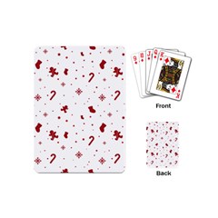 Christmas Xmas Holiday Pattern Background Playing Cards Single Design (mini)