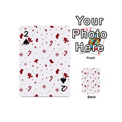 Christmas Xmas Holiday Pattern Background Playing Cards 54 Designs (mini)