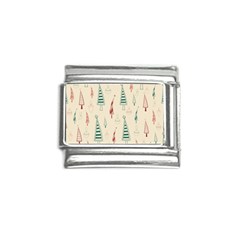 Trees Christmas Holiday Pattern Italian Charm (9mm) by Paksenen