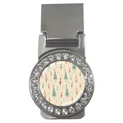 Trees Christmas Holiday Pattern Money Clips (cz)  by Paksenen