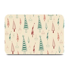 Trees Christmas Holiday Pattern Plate Mats by Paksenen