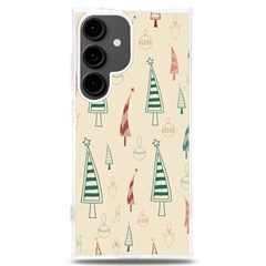 Trees Christmas Holiday Pattern Samsung Galaxy S24 Plus 6 7 Inch Tpu Uv Case by Paksenen