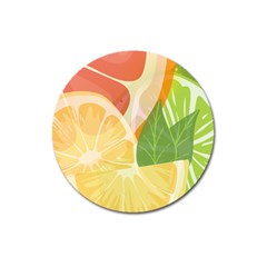 Citrus Fruit Healthy Vitamin Magnet 3  (round) by Paksenen