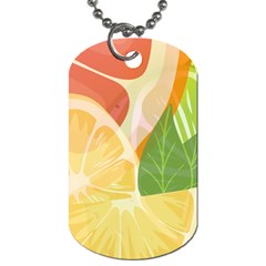 Citrus Fruit Healthy Vitamin Dog Tag (one Side) by Paksenen