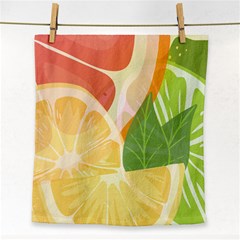 Citrus Fruit Healthy Vitamin Face Towel by Paksenen