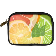 Citrus Fruit Healthy Vitamin Digital Camera Leather Case by Paksenen