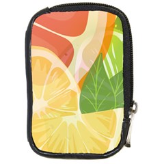 Citrus Fruit Healthy Vitamin Compact Camera Leather Case by Paksenen