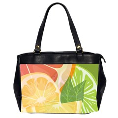 Citrus Fruit Healthy Vitamin Oversize Office Handbag (2 Sides) by Paksenen