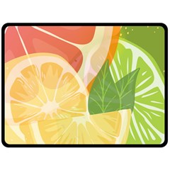 Citrus Fruit Healthy Vitamin Fleece Blanket (large) by Paksenen