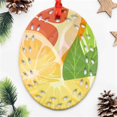 Citrus Fruit Healthy Vitamin Ornament (oval Filigree)