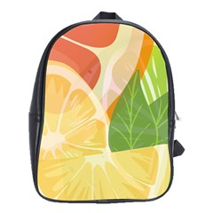 Citrus Fruit Healthy Vitamin School Bag (xl) by Paksenen