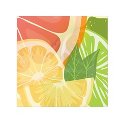 Citrus Fruit Healthy Vitamin Square Satin Scarf (30  X 30 ) by Paksenen