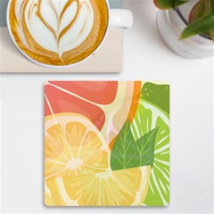 Citrus Fruit Healthy Vitamin Uv Print Square Tile Coaster  by Paksenen