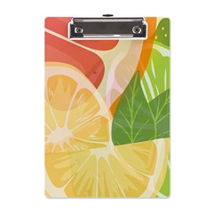 Citrus Fruit Healthy Vitamin A5 Acrylic Clipboard by Paksenen