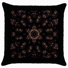 Bronze Age Mandala Throw Pillow Case (black)