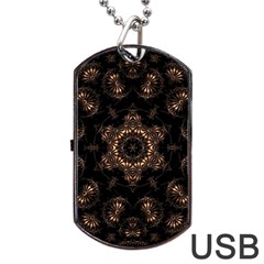 Bronze Age Mandala Dog Tag Usb Flash (one Side) by MRNStudios