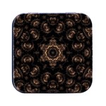 Bronze Age Mandala Square Metal Box (Black) Front