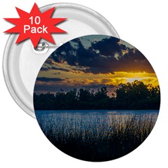 Peaceful Horizons Of Uruguay  3  Buttons (10 Pack) 