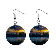 Peaceful Horizons Of Uruguay  Mini Button Earrings