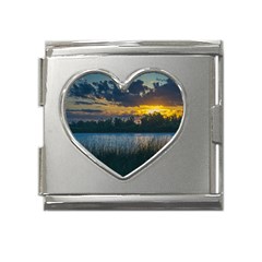 Peaceful Horizons Of Uruguay  Mega Link Heart Italian Charm (18mm) by dflcprintsclothing