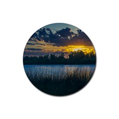 Peaceful Horizons Of Uruguay  Rubber Round Coaster (4 Pack)