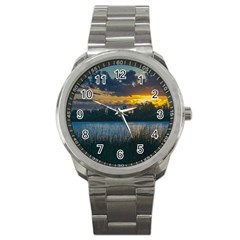 Peaceful Horizons Of Uruguay  Sport Metal Watch