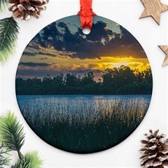 Peaceful Horizons Of Uruguay  Round Ornament (two Sides)