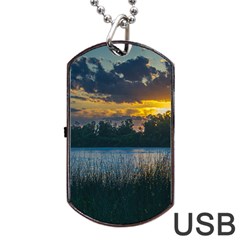 Peaceful Horizons Of Uruguay  Dog Tag Usb Flash (two Sides)