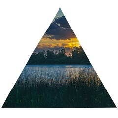 Peaceful Horizons Of Uruguay  Wooden Puzzle Triangle