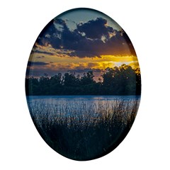 Peaceful Horizons Of Uruguay  Oval Glass Fridge Magnet (4 Pack)