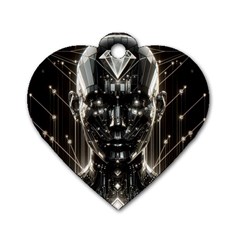 Robotics Robot Technology Future Dog Tag Heart (two Sides)