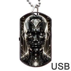 Robotics Robot Technology Future Dog Tag Usb Flash (two Sides)