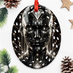 Robotics Robot Technology Future Oval Filigree Ornament (two Sides)