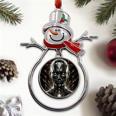 Robotics Robot Technology Future Metal Snowman Ornament