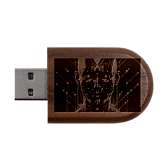 Robotics Robot Technology Future Wood Oval Usb Flash Drive by Maspions