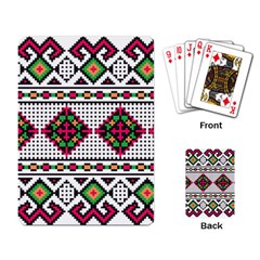 Ukrainian Folk Seamless Pattern Ethnic Ornament Border Element Traditional Playing Cards Single Design (rectangle)