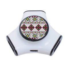 Ukrainian Folk Seamless Pattern Ethnic Ornament Border Element Traditional 3-port Usb Hub by Grandong