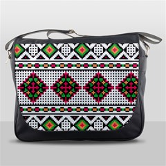 Ukrainian Folk Seamless Pattern Ethnic Ornament Border Element Traditional Messenger Bag by Grandong