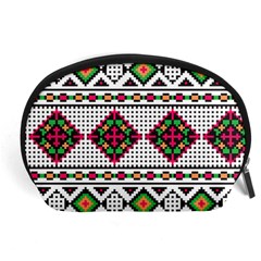 Ukrainian Folk Seamless Pattern Ethnic Ornament Border Element Traditional Accessory Pouch (large)