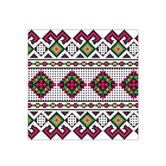 Ukrainian Folk Seamless Pattern Ethnic Ornament Border Element Traditional Satin Bandana Scarf 22  X 22 