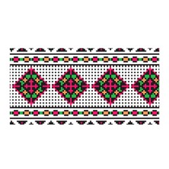 Ukrainian Folk Seamless Pattern Ethnic Ornament Border Element Traditional Satin Wrap 35  X 70  by Grandong